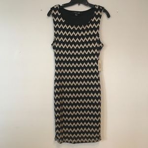 F21 Black and Gold Stretchy Dress - NWT!